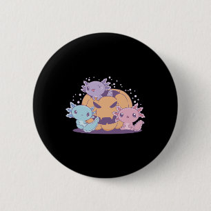 Spooky Axolotl's Halloween Pumpkin Costume Kids Wo 6 Cm Round Badge