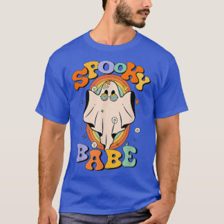 Spooky Babe Cute Ghost Fall Vibes Autumn Ghost Hal T-Shirt