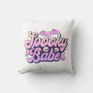Spooky Babe Cute Halloween Cushion