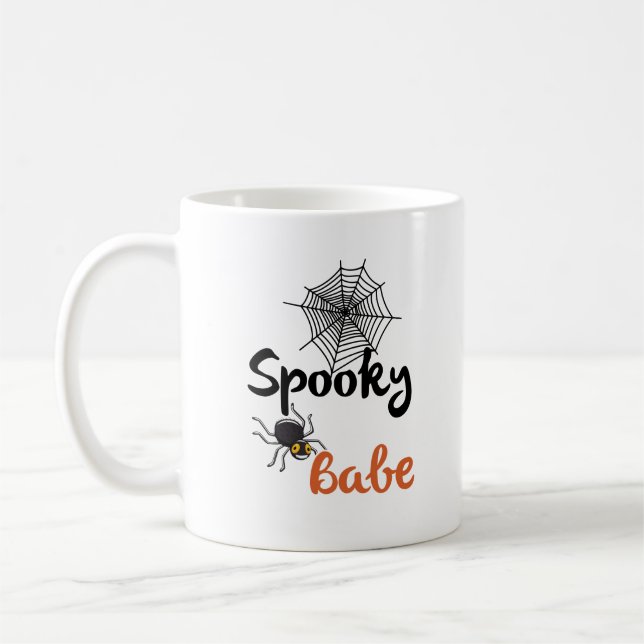 Spooky Babe – Cute Halloween Design Coffee Mug (Left)