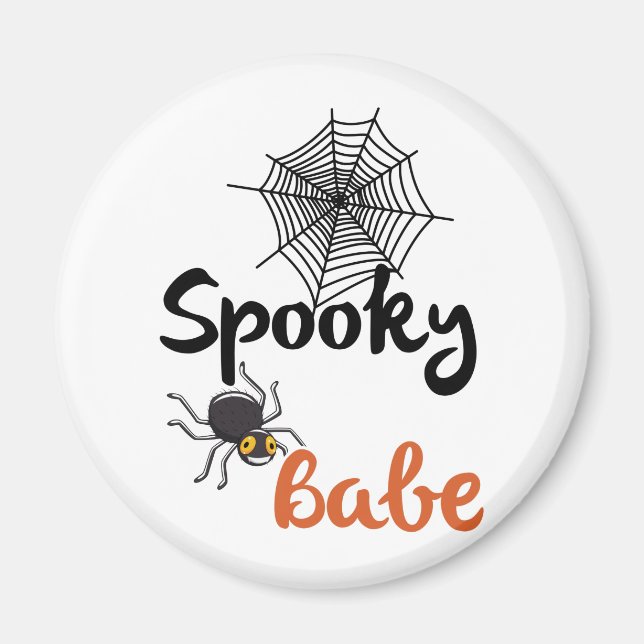 Spooky Babe – Cute Halloween Design Magnet (Front)