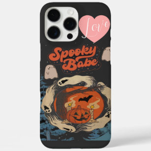 Spooky Babe Cute Halloween Ghost Quote iPhone 16 Pro Max Case
