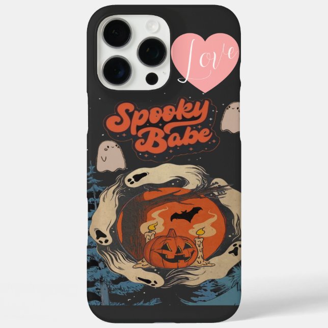 Spooky Babe Cute Halloween Ghost Quote Case-Mate iPhone Case (Back)