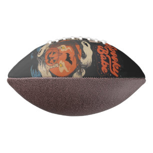Spooky Babe Cute Halloween Ghost Quote Football