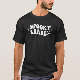 Spooky babe groovy retro Halloween T-Shirt