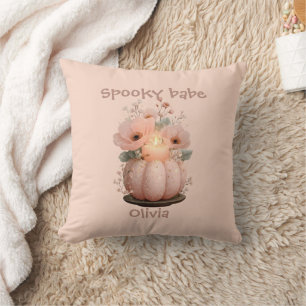 Spooky Babe Pumpkin for Girls Cushion