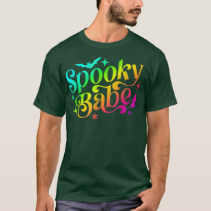 Spooky Babe Rainbow Halloween Trick Or Treat Coupl T-Shirt
