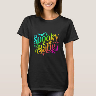 Spooky Babe Rainbow Halloween Trick Or Treat Coupl T-Shirt