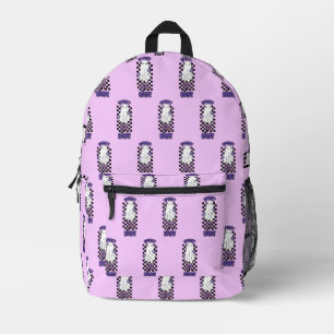  "Spooky Babe" Woman Halloween Ghost Retro Purple Printed Backpack