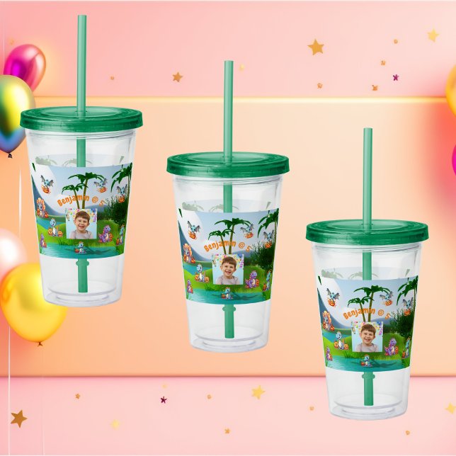  Spooky Baby Dino Birthday Party Favour  Acrylic Tumbler (Creator Uploaded)
