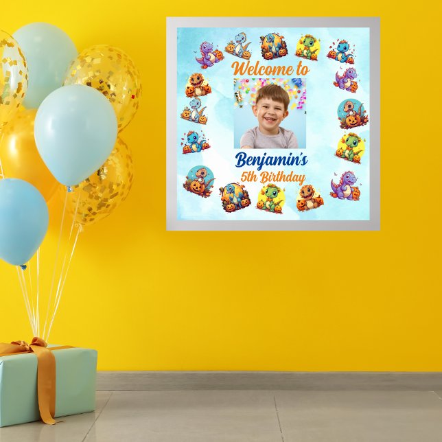  Spooky Baby Dinosaur Theme Kids Birthday Party Poster (Creator Uploaded)