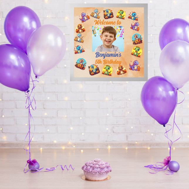  Spooky Baby Dinosaur Theme Kids Birthday Party Poster (Creator Uploaded)