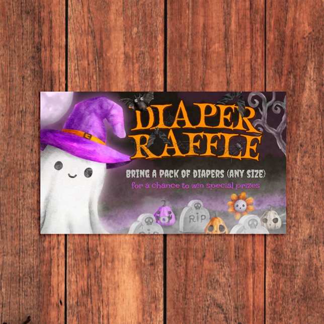 Spooky Baby Shower Diaper Raffle Enclosure Card (Creator Uploaded)