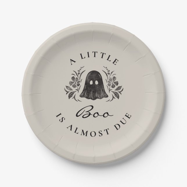Spooky Baby Shower Plate (Front)
