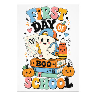 Spooky Back to School Halloween Graphic Design Photo Print