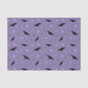 Spooky Bat & Skulls Pattern Halloween Tissue Paper