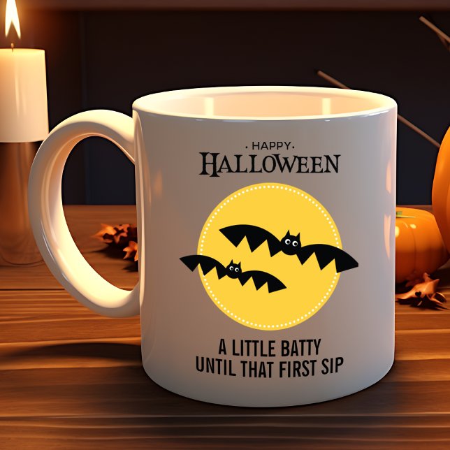 Spooky Bats Customisable Halloween Coffee Mug (Creator Uploaded)