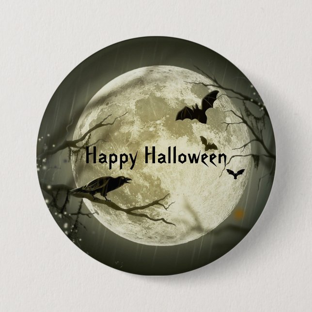 Spooky Bats Halloween  7.5 Cm Round Badge (Front)