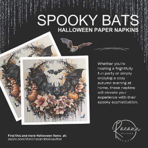 Spooky Bats Halloween Paper Napkins
