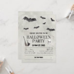 Spooky Bats Spooktacular Halloween Party  Invitation<br><div class="desc">Celebrate Halloween in style this year with these spooky haunted flying bats party invitations. The design is easy to personalise with your party details. Your guests will love receiving these spooktacular Halloween invitations and will give them something fun to look forward to.</div>