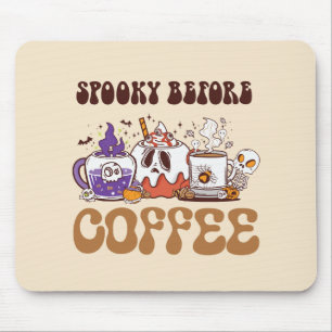 Spooky Before Coffee Mouse Pad