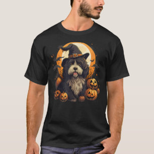 Spooky Bernedoodle Dog Witch Halloween T-Shirt
