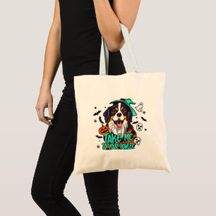 Spooky Bernese Halloween : Take Me to Your Howler Tote Bag