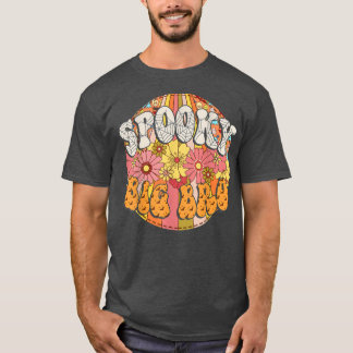 Spooky Big Bro Retro Matching Family Groovy Hallow T-Shirt