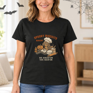 Spooky Biscuits Bakery Halloween Dachshund Baker T-Shirt