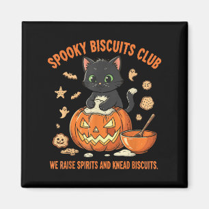 Spooky Biscuits Club Cat Funny Halloween Baking Magnet