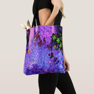 Spooky Black and Crimson Lily Garden Landscape Tote Bag