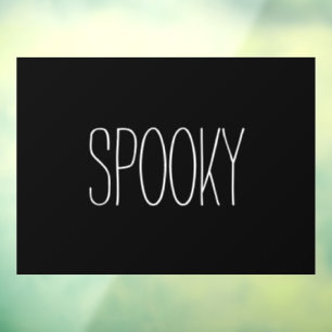 Spooky black and white Halloween handwritten