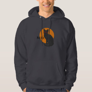Spooky Black Cat - Halloween Hoodie for Men