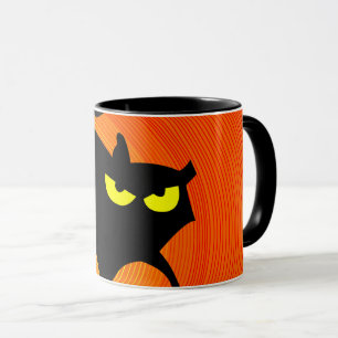 Spooky Black Cat Halloween Mug