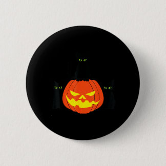 Spooky Black Cat Halloween Pumpkin Cats Jack O 6 Cm Round Badge