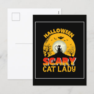 Spooky Black Cat Halloween Wallpaper — 2025 Night! Holiday Postcard