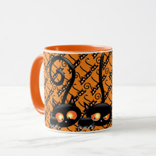Spooky Black Cat Mug