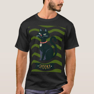 Spooky Black Cat Sassy Female Halloween Costume I T-Shirt