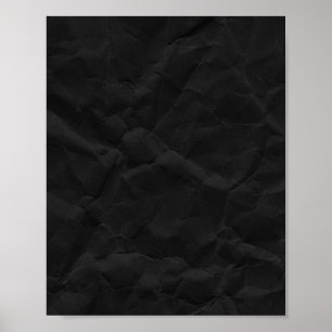 SPOOKY BLACK CRINKLED WRINKLED PAPER TEXTURE TEMPL POSTER