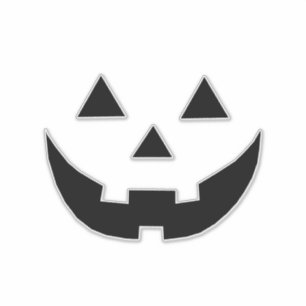 Spooky black Jack o lantern pumpkin face Halloween