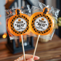 Spooky Black Orange Pumpkin Boy Halloween Birthday