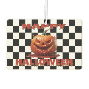 Spooky Bloody Pumpkin Halloween Car Air Freshener