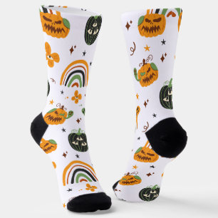 Spooky Boho Pattern Halloween  Socks