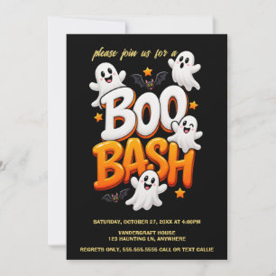 Spooky Boo Bash Halloween Party Invitation