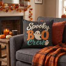 Spooky Boo Crew Retro Ghost Halloween