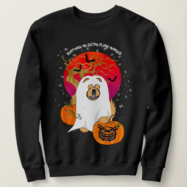 SPOOKY BOO-DOG  dark shirts- customise text  Sweatshirt (Design Front)