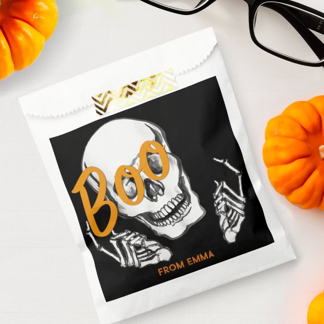 Spooky BOO Favour Bags – Personalised with Your Na (Creator Uploaded)