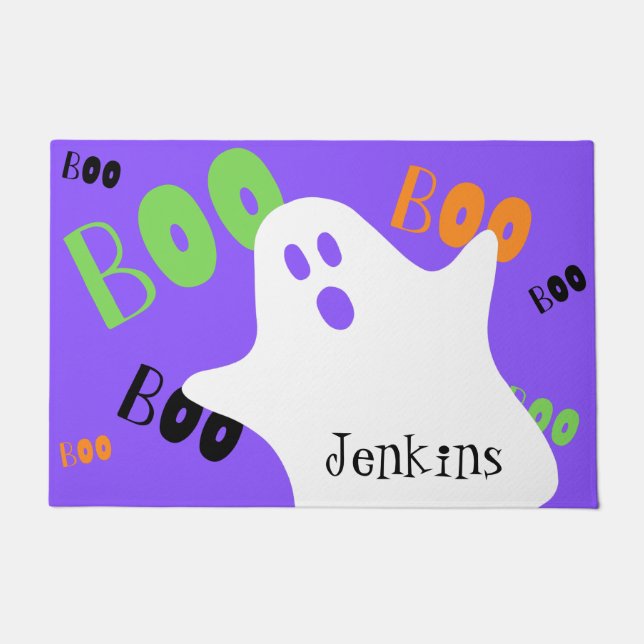 Spooky Boo Ghost Doormat (Front)