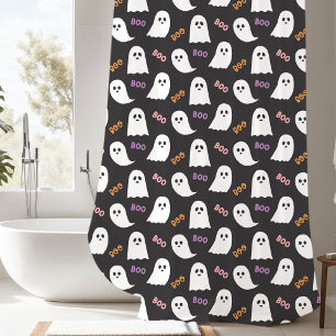 Spooky Boo Ghost Halloween Shower Curtain