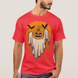 Spooky Boo Ghost With Pumpkin Halloween Costume T-Shirt